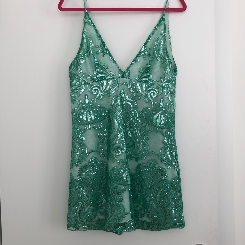 Free People Sea Foam Green Sparky Dress